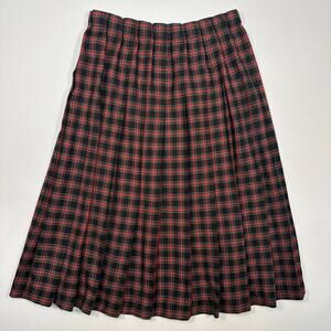Vintage 1990’s Susan Bristol Plaid Pleated Skirt Size Medium